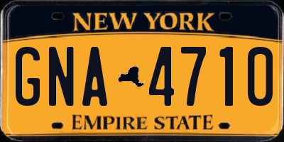 NY license plate GNA4710