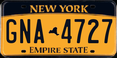 NY license plate GNA4727