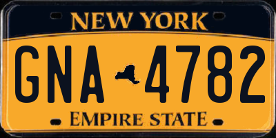 NY license plate GNA4782