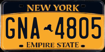 NY license plate GNA4805