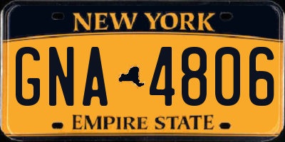 NY license plate GNA4806