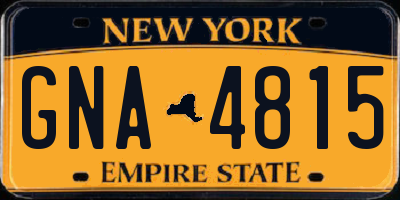 NY license plate GNA4815