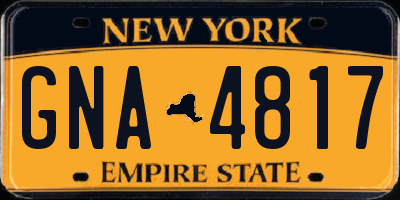 NY license plate GNA4817