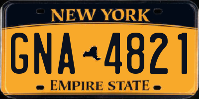 NY license plate GNA4821