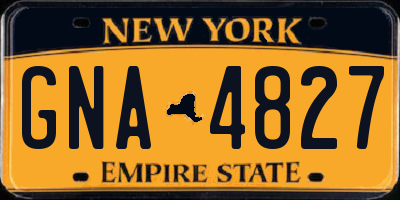 NY license plate GNA4827
