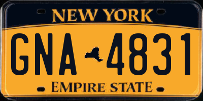 NY license plate GNA4831