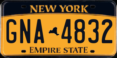 NY license plate GNA4832