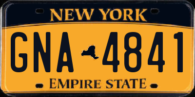 NY license plate GNA4841