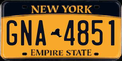 NY license plate GNA4851