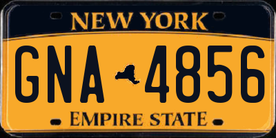 NY license plate GNA4856