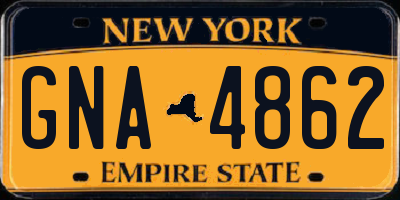 NY license plate GNA4862