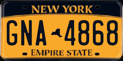 NY license plate GNA4868