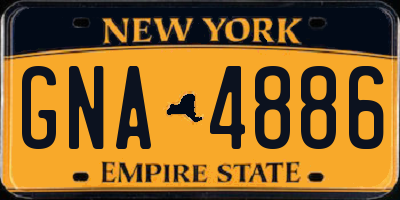 NY license plate GNA4886