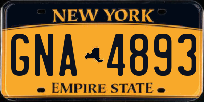 NY license plate GNA4893