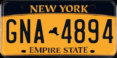 NY license plate GNA4894