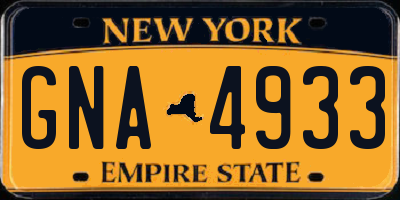NY license plate GNA4933
