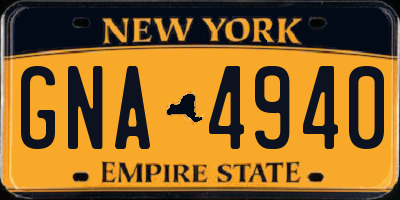 NY license plate GNA4940