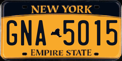 NY license plate GNA5015