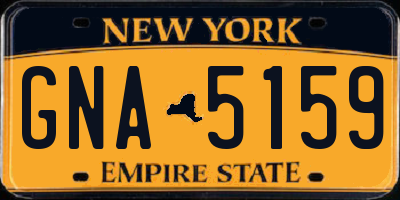 NY license plate GNA5159
