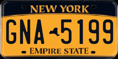 NY license plate GNA5199
