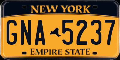 NY license plate GNA5237