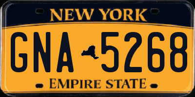 NY license plate GNA5268