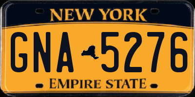 NY license plate GNA5276