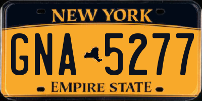 NY license plate GNA5277