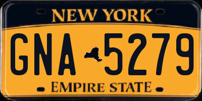 NY license plate GNA5279