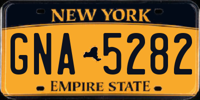 NY license plate GNA5282