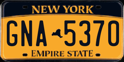 NY license plate GNA5370