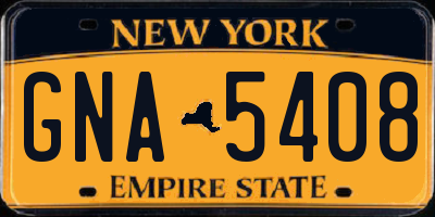 NY license plate GNA5408