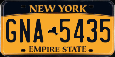 NY license plate GNA5435