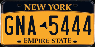 NY license plate GNA5444