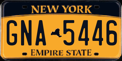 NY license plate GNA5446