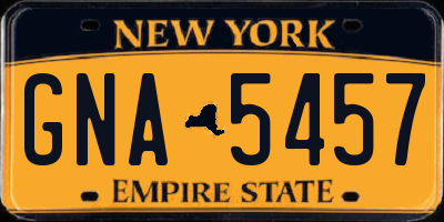 NY license plate GNA5457