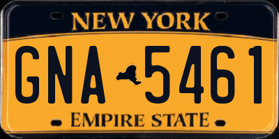 NY license plate GNA5461