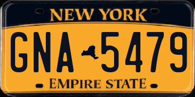 NY license plate GNA5479