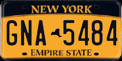 NY license plate GNA5484