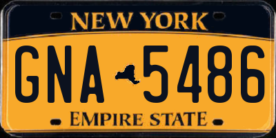 NY license plate GNA5486