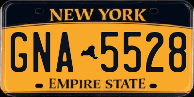 NY license plate GNA5528