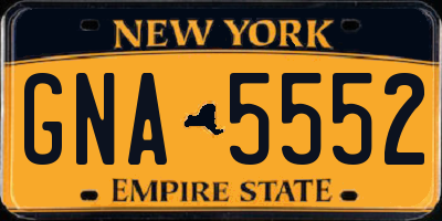 NY license plate GNA5552