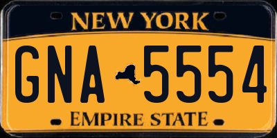 NY license plate GNA5554