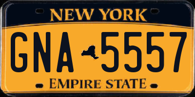 NY license plate GNA5557