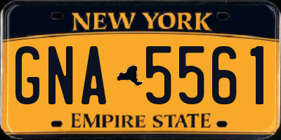 NY license plate GNA5561