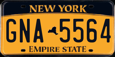 NY license plate GNA5564