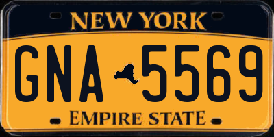 NY license plate GNA5569