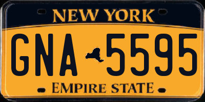 NY license plate GNA5595