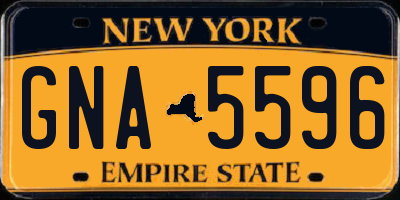 NY license plate GNA5596