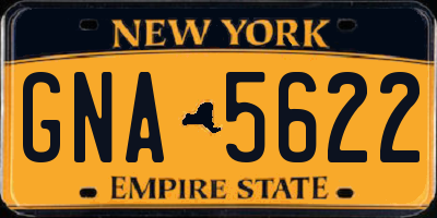 NY license plate GNA5622